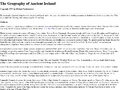 The Geography of Ancient Ireland